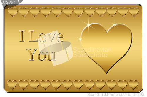 Image of i love you plaque