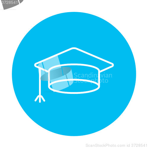 Image of Graduation cap line icon.