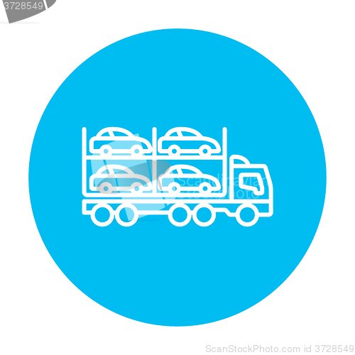 Image of Car carrier line icon.