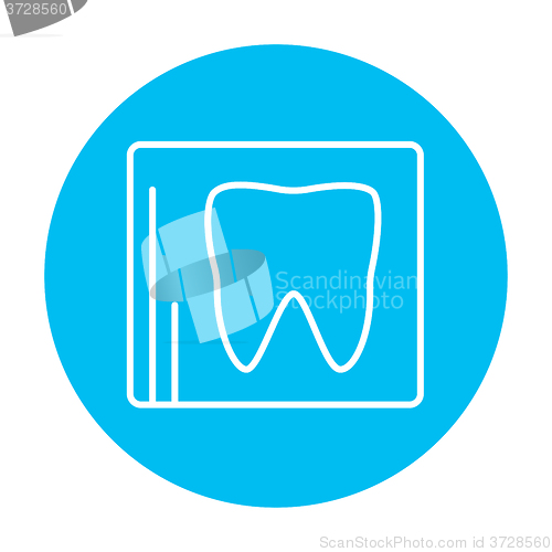 Image of X-ray of tooth line icon.
