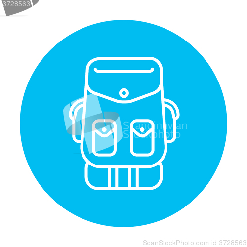 Image of Backpack line icon.