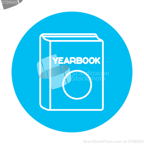 Image of Yearbook line icon.