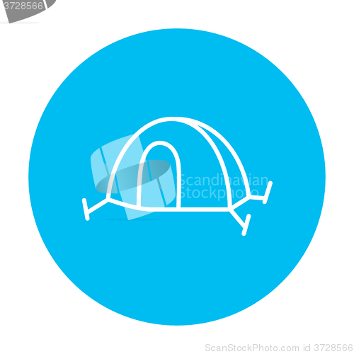 Image of Tent line icon.