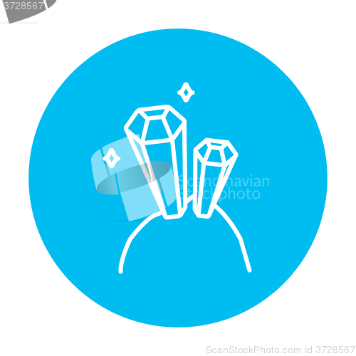 Image of Gemstones line icon.