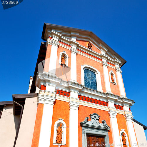 Image of orange    in italy europe milan     religion and sunlight old ar
