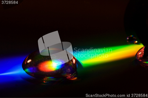Image of  drop in a plastic cd 