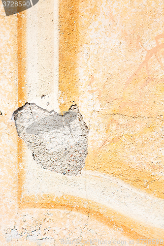 Image of  cracked     brick in  italy old wall and texture materia 