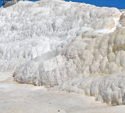 Image of calcium bath and travertine unique abstract in pamukkale turkey 