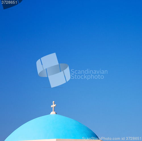 Image of in europe greece a cross the cloudy sky