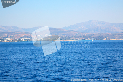 Image of from the boat greece islands in mediterranean sea  