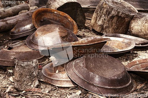 Image of gold pans