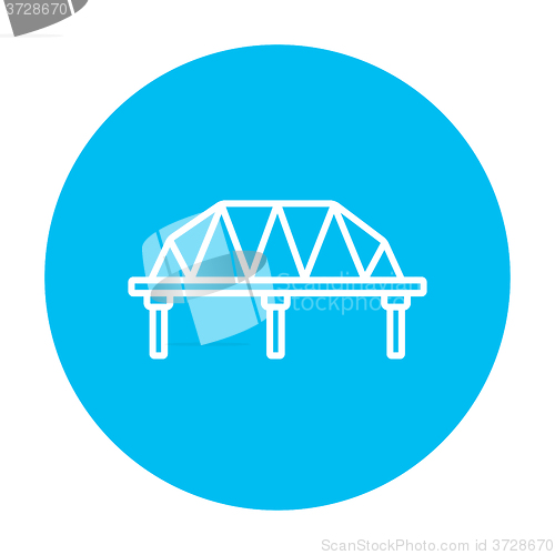 Image of Rail way bridge line icon.