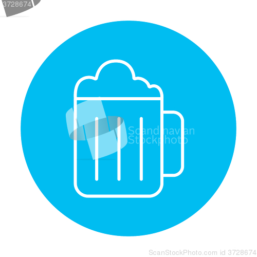 Image of Mug of beer line icon.