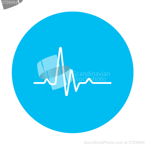 Image of Hheart beat cardiogram line icon.