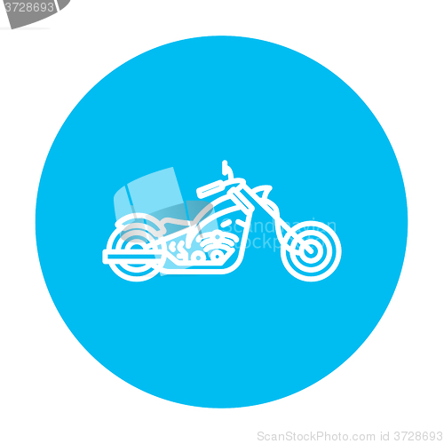 Image of Motorcycle line icon.