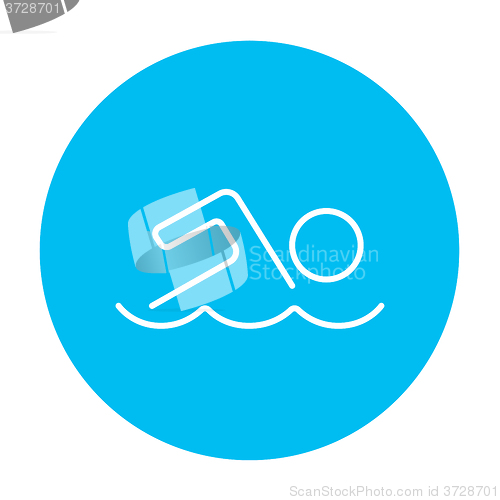 Image of Swimmer line icon.