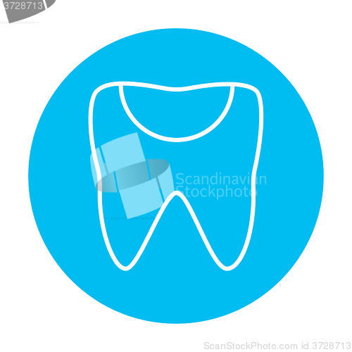 Image of Tooth decay line icon.