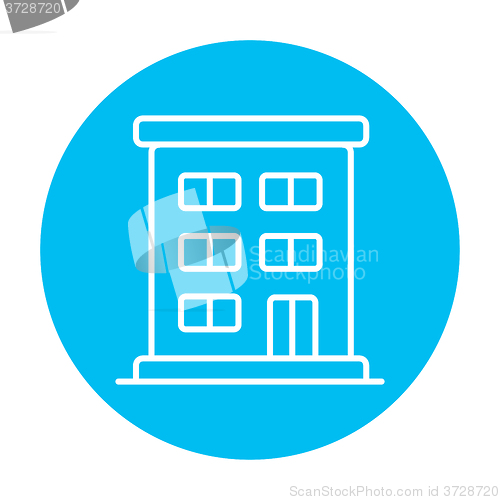 Image of Residential building line icon.