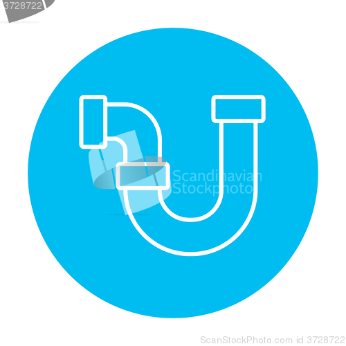 Image of Water pipeline line icon.