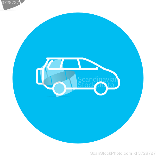 Image of Minivan line icon.