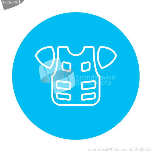 Image of Motorcycle suit line icon.