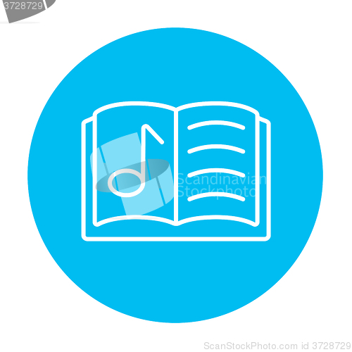 Image of Music book line icon.