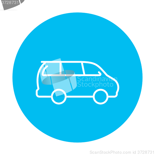 Image of Minivan line icon.