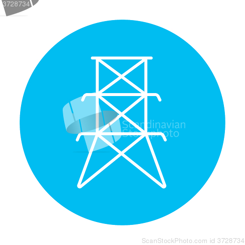 Image of Electric tower line icon.
