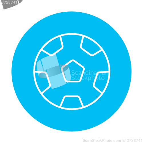 Image of Soccer ball line icon.