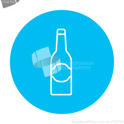 Image of Glass bottle line icon.