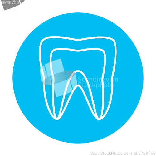 Image of Molar tooth line icon.