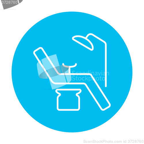 Image of Dental chair line icon.