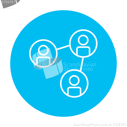 Image of Social network line icon.