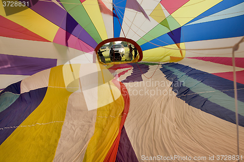 Image of Interior of the envelope of a balloon during inflation stage of 