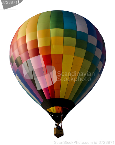 Image of Colorful hot air balloon isolated against white