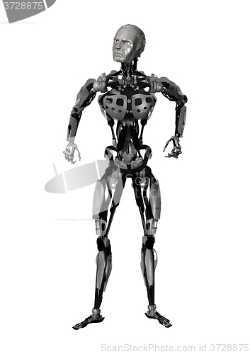 Image of Male Cyborg on White