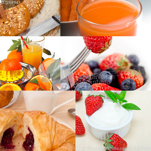 Image of ealthy vegetarian breakfast collage