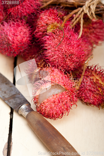 Image of fresh rambutan fruits 