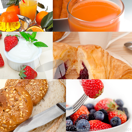 Image of ealthy vegetarian breakfast collage