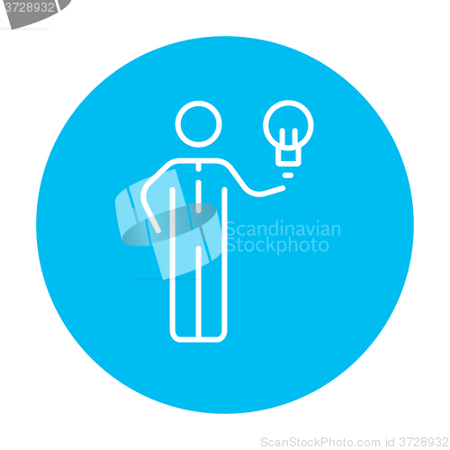Image of Business idea line icon.