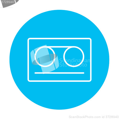 Image of Cassette tape line icon.