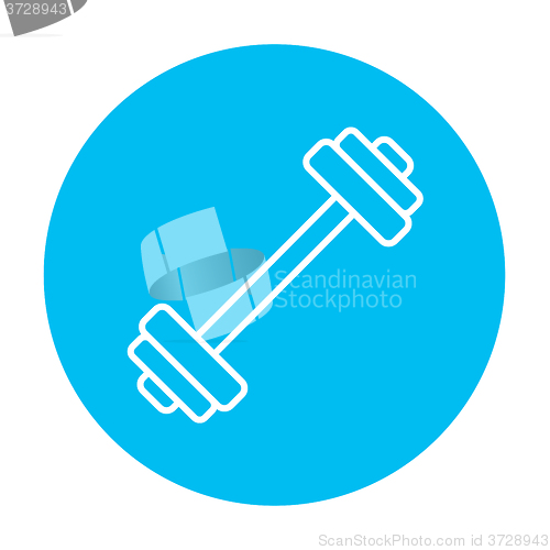 Image of Dumbbell line icon.