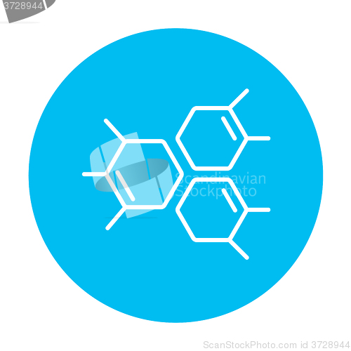 Image of Chemical formula line icon.