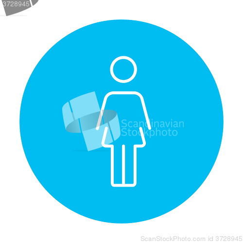 Image of Business woman line icon.