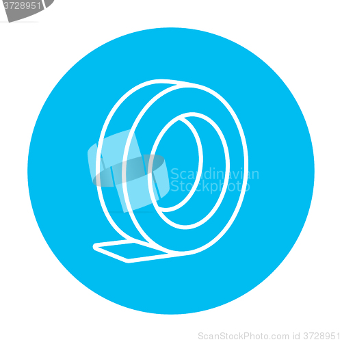 Image of Roll of adhesive tape line icon.