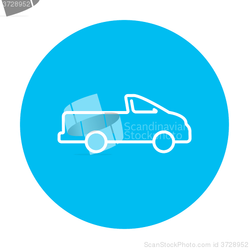 Image of Pick up truck line icon.