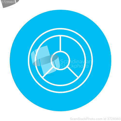 Image of Steering wheel line icon.