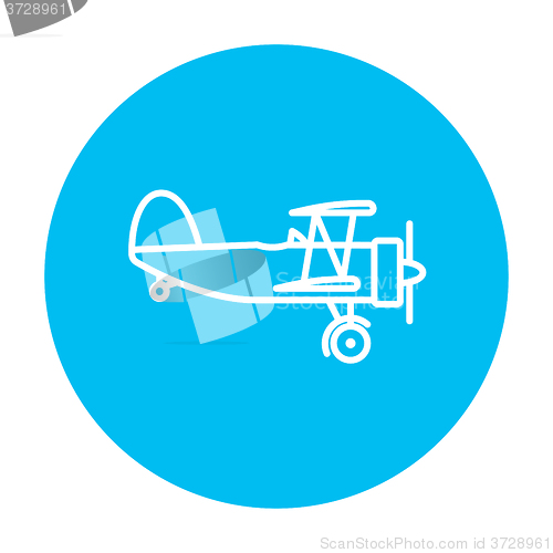 Image of Propeller plane line icon.