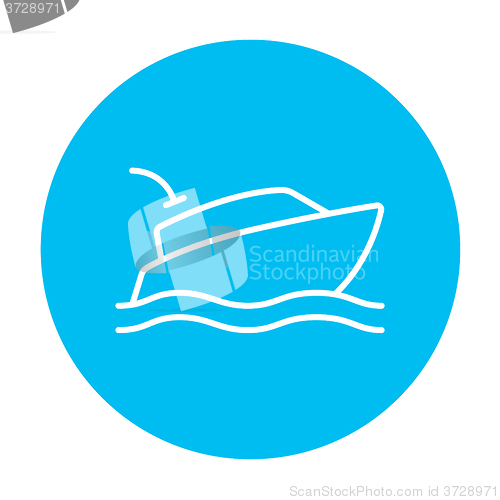 Image of Yacht line icon.