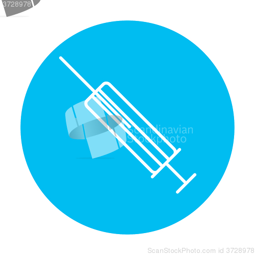 Image of Syringe line icon.